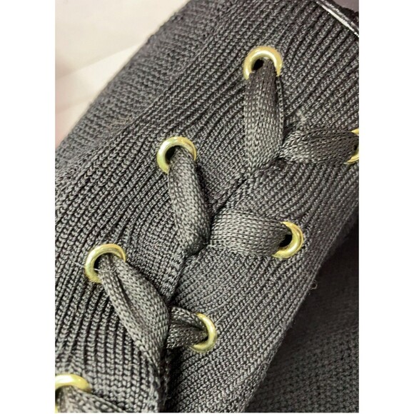 Christian Louboutin Frenchie Lace Up Over the Knee In Black Boots Size 40.5 - Picture 9 of 13